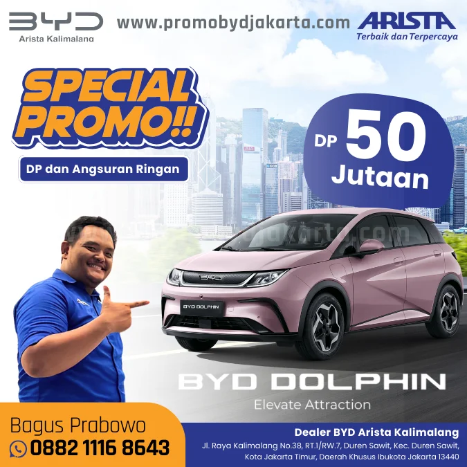 Promo BYD Dolphin DP 50 Jutaan - Dealer BYD Kalimalang Jakarta Timur