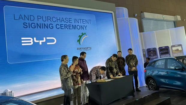 BYD Indonesia bangun pabrik mobil listrik Rp21,1 T, bakal beroperasi 2026